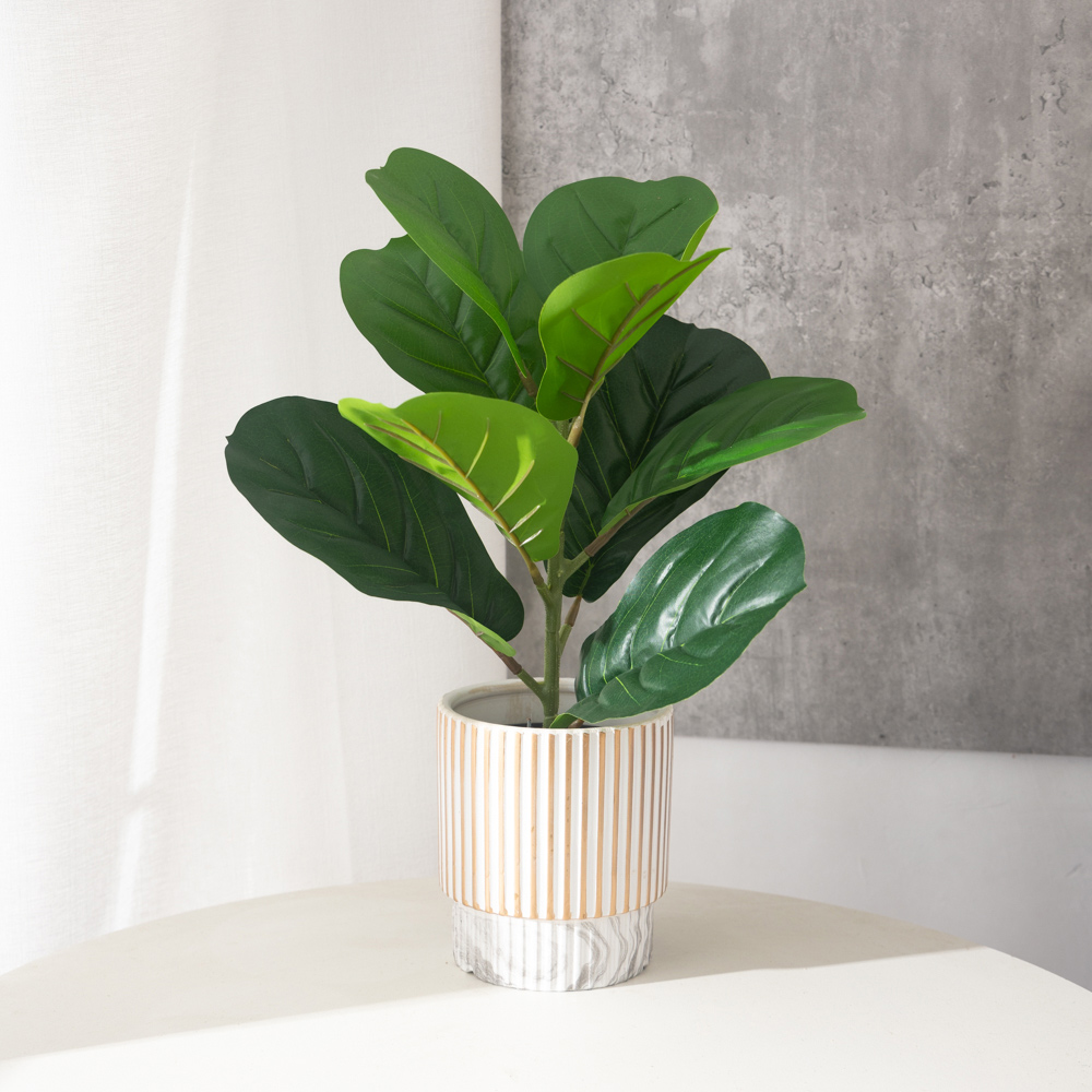 Ficus Lyrata Tree - 38 cm 9 Çatal Yapay Ficus