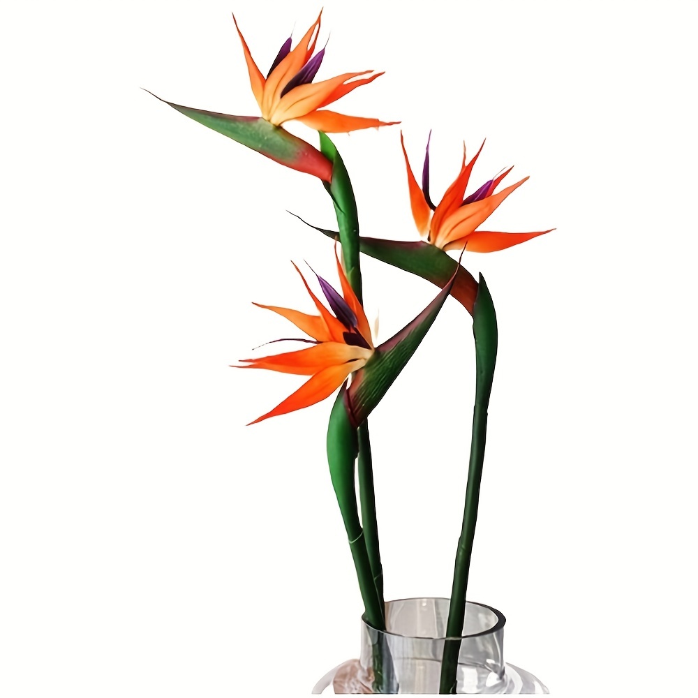 Bird Paradise Strelitzia - 3 Adet Yapay Cennet Kuş Çiçekleri,