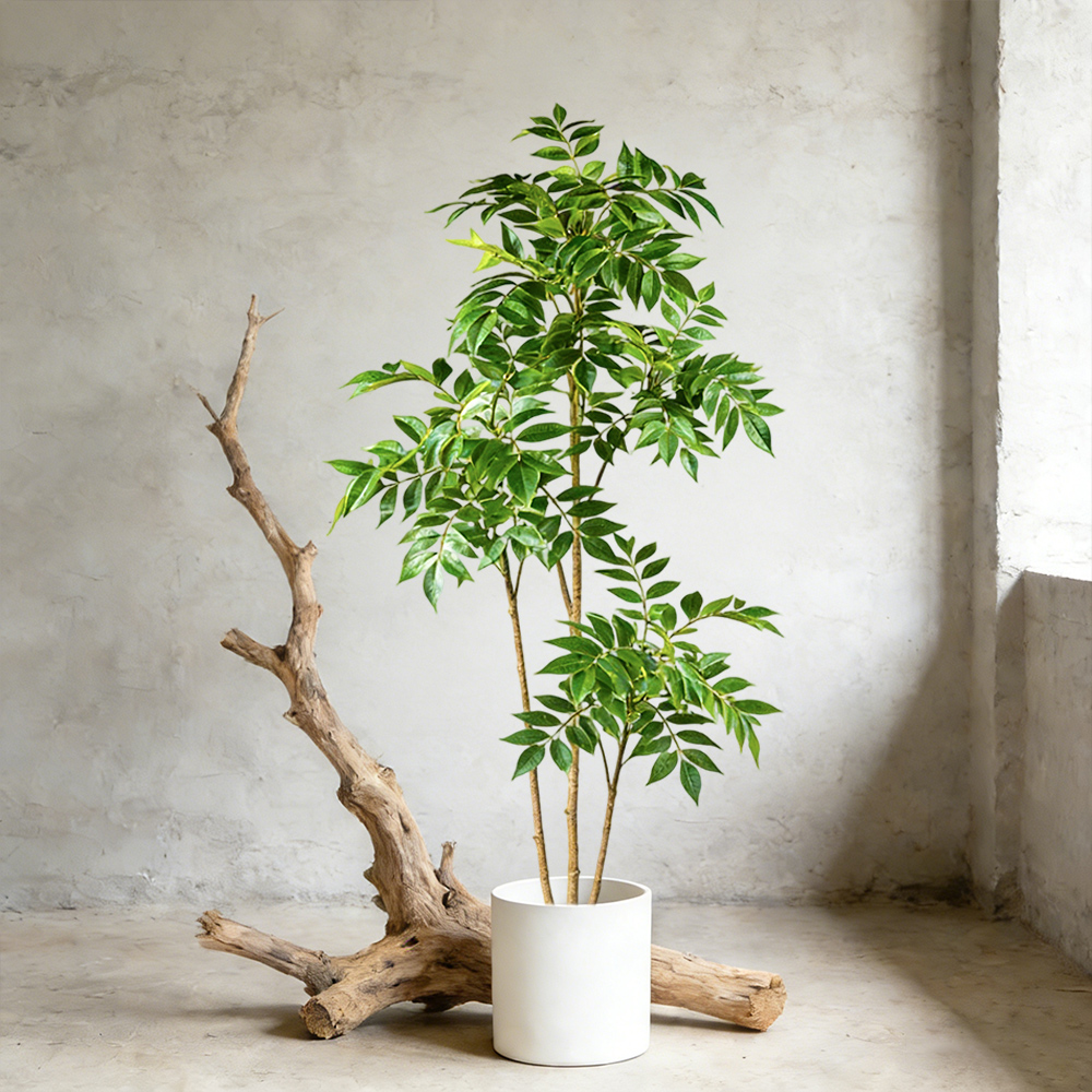 Dracaena Marginata - 76-140cm Yapay Kauçuk Ağaç Sahte Banyan