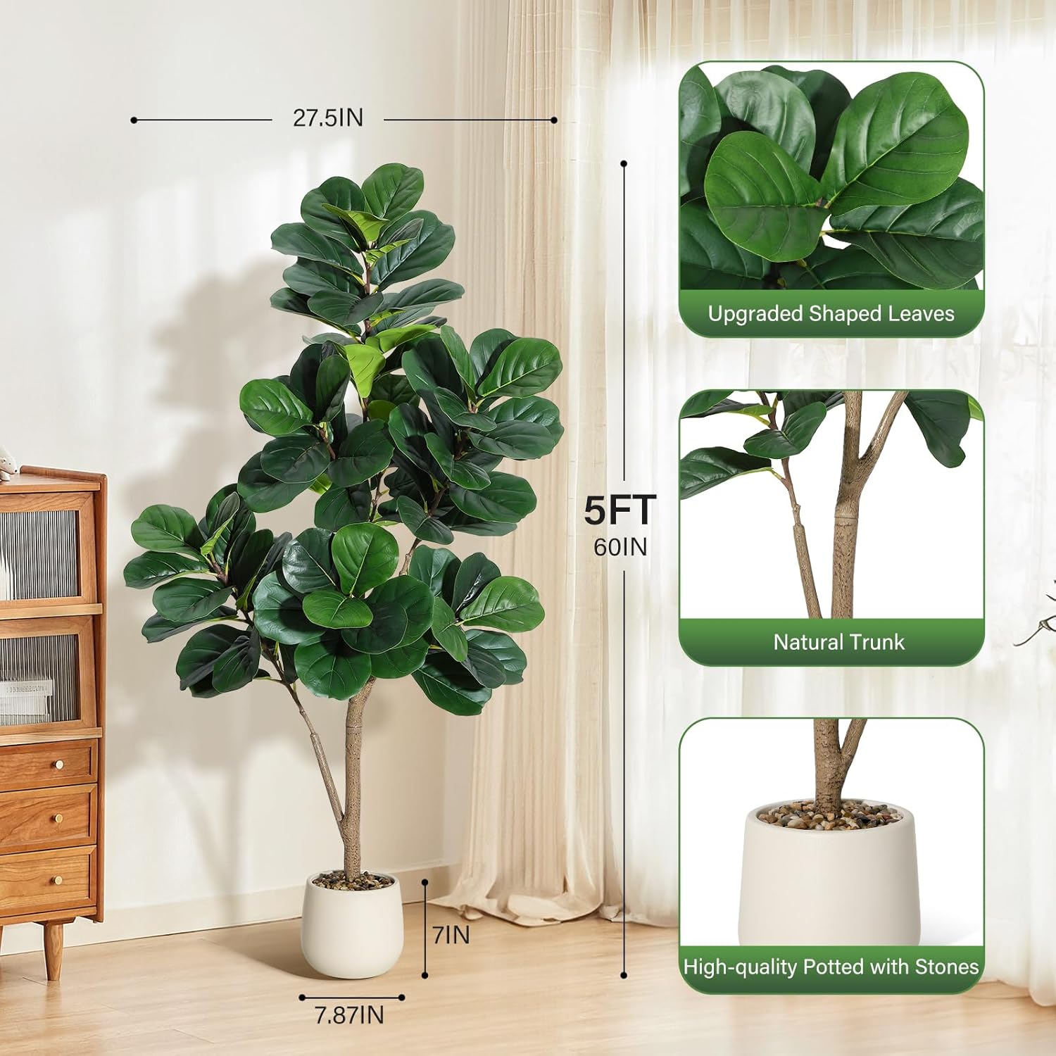 Yapay Keman Yapraklı İncir Ağa - Ficus Lyrata Tree incelemesi ve fiyatı