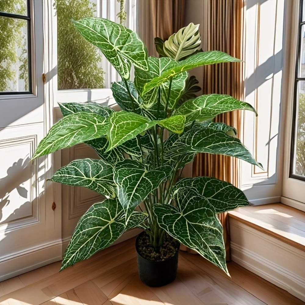 1 adet 24 yapraklı yapay yeşil - Monstera Adansonii incelemesi ve fiyatı